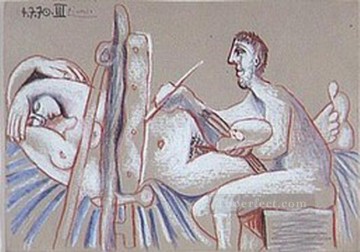 el jardin del autor Painting - The Artist and His Model 1 1970 Pablo Picasso